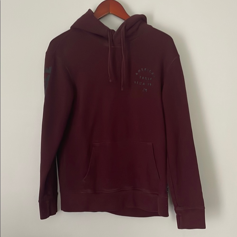American Eagle Outfitters Men's Maroon Hoodie